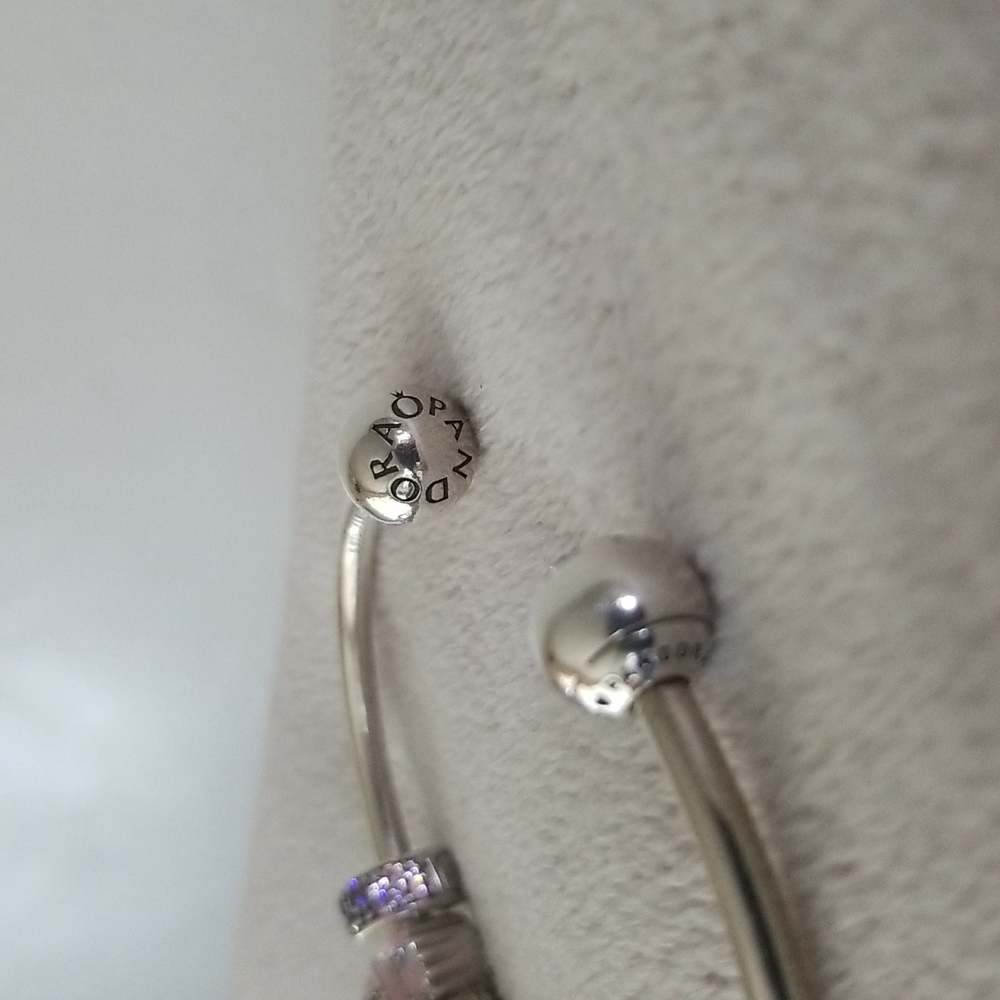 ♥️ EUC Pandora Elephant Cupcake Flower charm bracelet - Picture 4 of 9